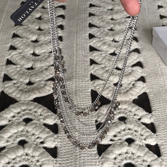 Ann Taylor NWT Ann Taylor Beaded Chain Necklace - Picture 3 of 8
